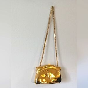 Cesare Piccini Vintage Gold Metal Purse- Very Rare- Italian Metalwork